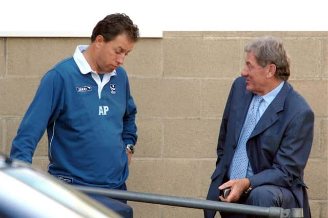 Former Pompey boss Alain Perrin, left Picture: Robin Jones