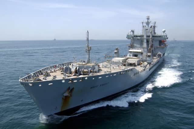 Library Image: RFA Wave Knight at sea.