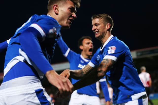 Michael Smith looks to have secured his place in Pompey's starting XI for tomorrow's visit of Stevenage Picture: Joe Pepler