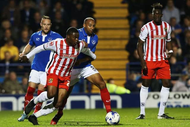 Stevenage on their last visit to Fratton Park last October Picture: Joe Pepler