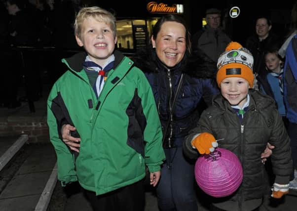 (left to right),  Connor Graham (nine), mum Clare Graham and brother Luke Graham (six), from Leigh Park.
Picture Ian Hargreaves