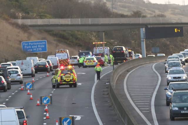 Thursday's crash on the M27 near Fareham