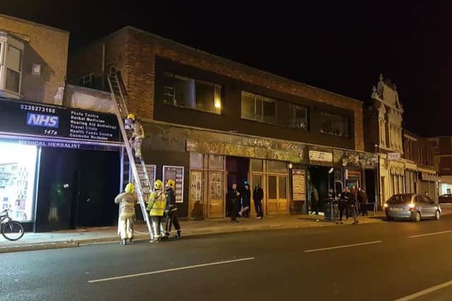 A man had to rescued from a roof after trying to break into the Wedgewood Rooms