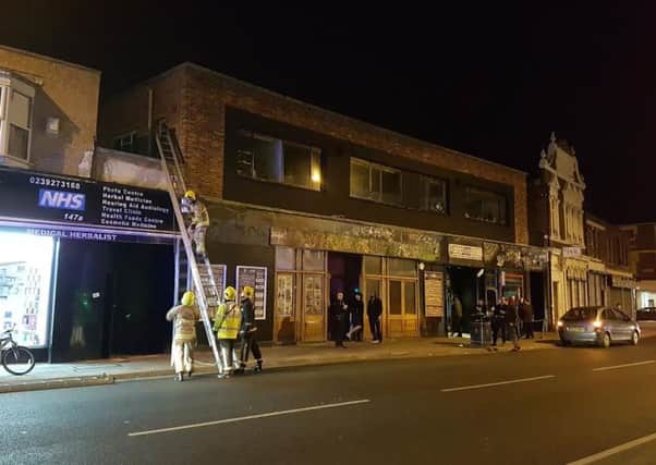 A man had to rescued from a roof after trying to break into the Wedgewood Rooms