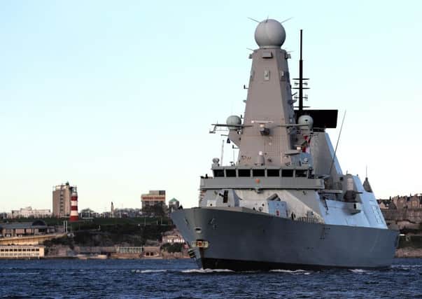 HMS Duncan leaves Plymouth. Picture L(Phot) Ken Gaunt