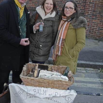 From left, Phil Burke with Lindsay Window and Zoe Harding from Portsmouth Picture: Ian Hargreaves (161341-7)