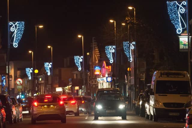 The lights in Albert Road