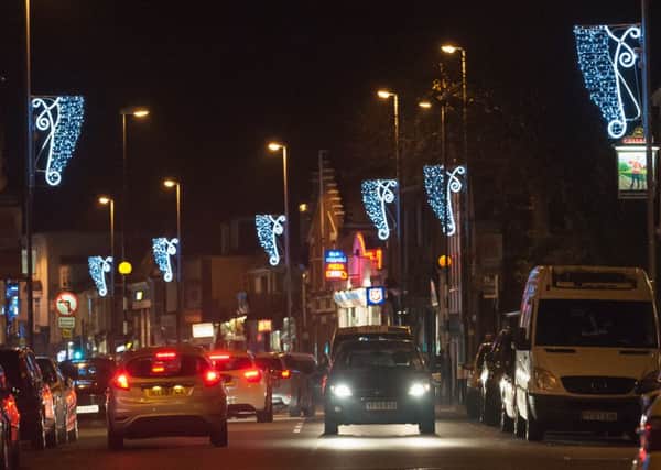 The lights in Albert Road