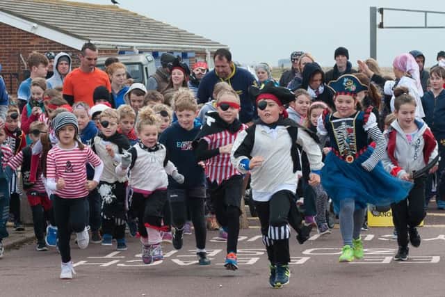 And they're off! The competitors start the charity run
Picture: Keith Woodland