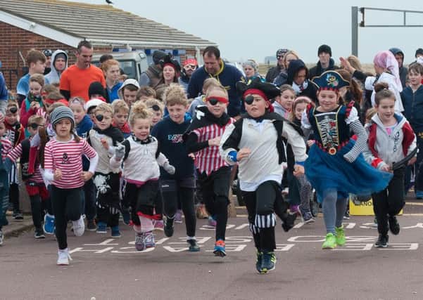 And they're off! The competitors start the charity run
Picture: Keith Woodland