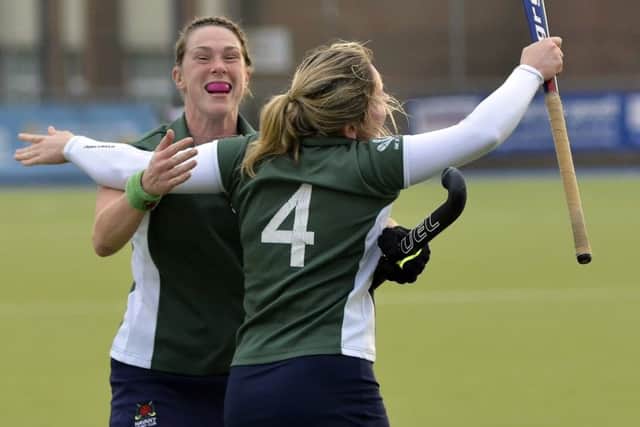 Kim Tyrell, left, and Rae Allen celebrate. Picture: Neil Marshall (161437-6)