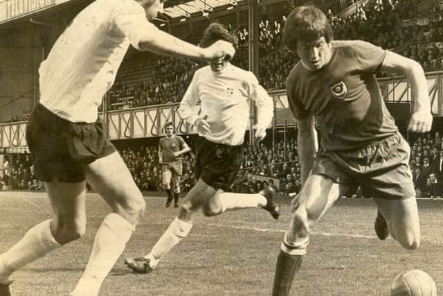 Packed a punch: Former Pompey defender George Ley, right