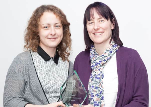 Lara Skingsley and Jane Di Dino with the Care of the Environment award