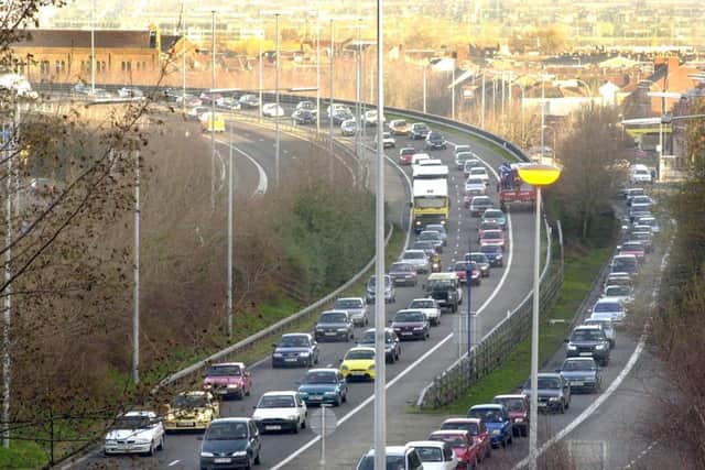 GRIDLOCKED - traffic at a standstill trying to get into the city of Portsmouth, from the M275 flyover at Rudmore and the Mile End Road.
010806_0070_GRIDLOCKED.JPG
PICTURE/MICHAEL SCADDAN PPP-161110-111536001