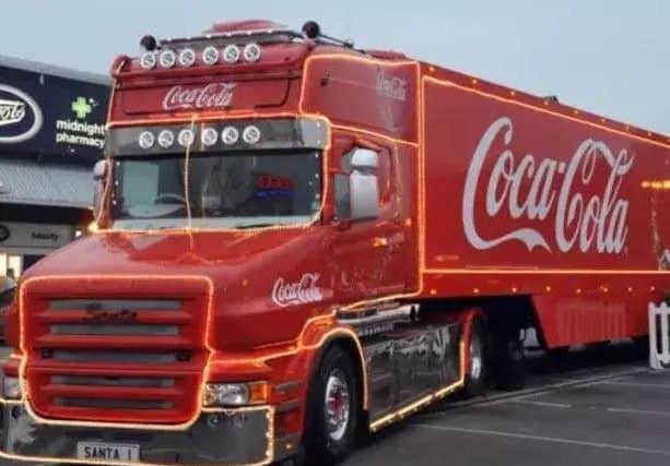 The Coca-Cola truck is in Southampton tomorrow