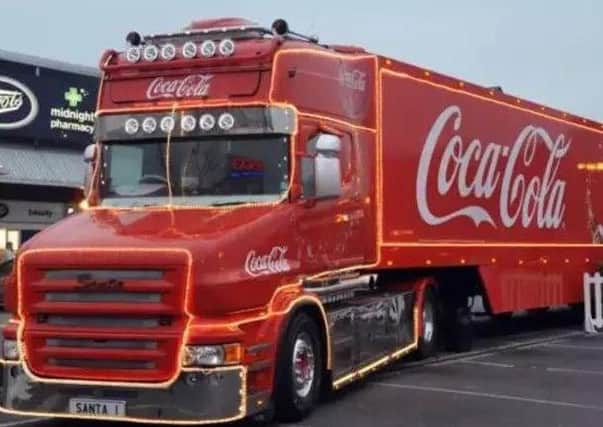 The Coca-Cola truck is in Southampton tomorrow