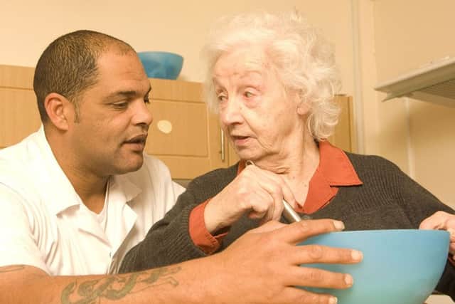 Care homes are having to make fewer 999 calls Picture posed by models