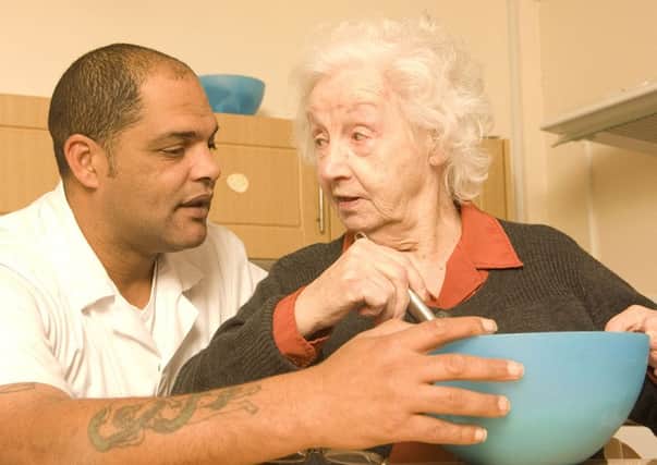Care homes are having to make fewer 999 calls Picture posed by models