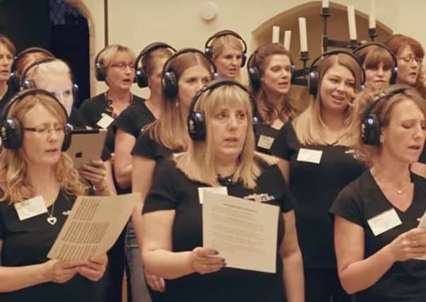 The Military Wives Choir recording their new album