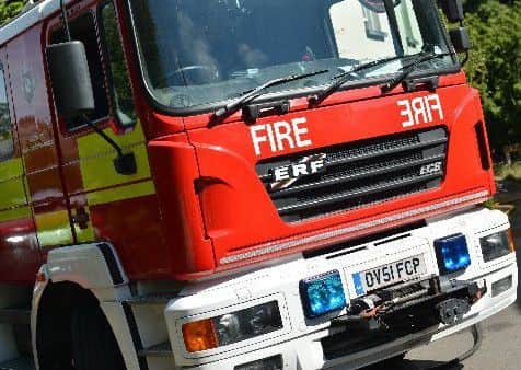 Firefighters were called to HMS Collingwood