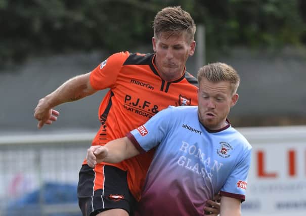 Nathan Kirby, left, opened the scoring for AFC Portchester    Picture: Neil Marshall