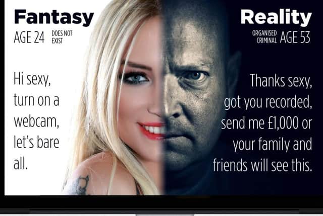 Hampshire police's poster campaign about webcam blackmail