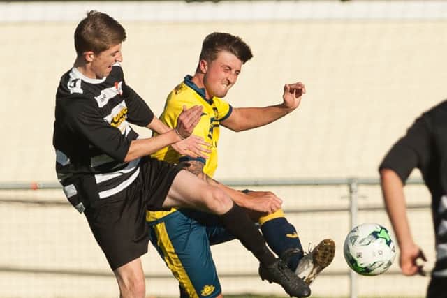 Moneyfields striker Nathan Paxton Picture: Keith Woodland