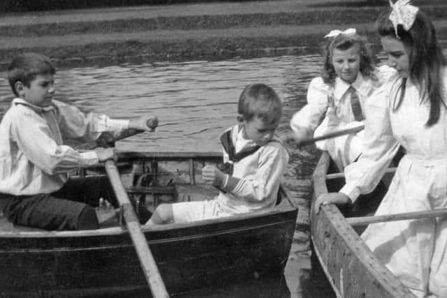 John and Elsie Kipling play on the river at Bateman's