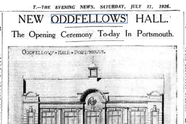 How the Evening News reported the 1926 opening of the Oddfellows Hall