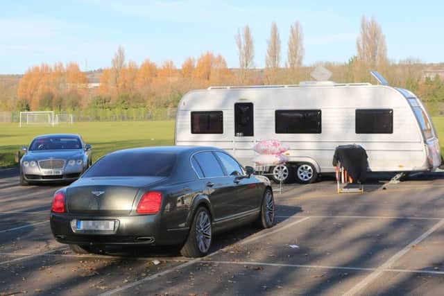 Travellers at the Lynx House site in Cosham, Portsmouth. Picture: Jason Kay