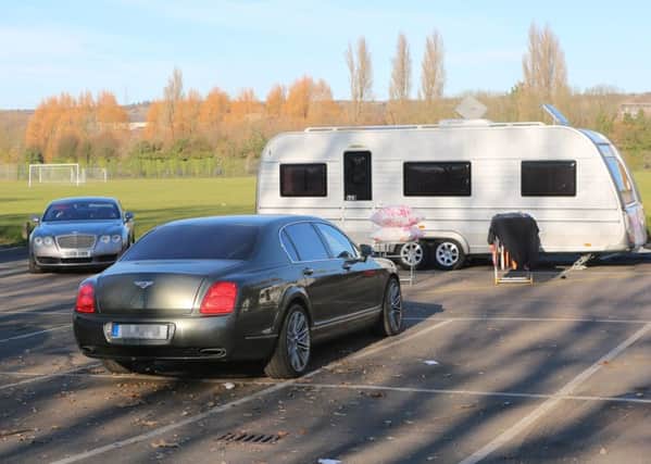 Travellers at the Lynx House site in Cosham, Portsmouth. Picture: Jason Kay