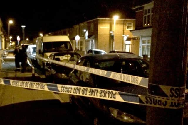 Police in Shearer Road after the attack  Picture: Kimberley Barber