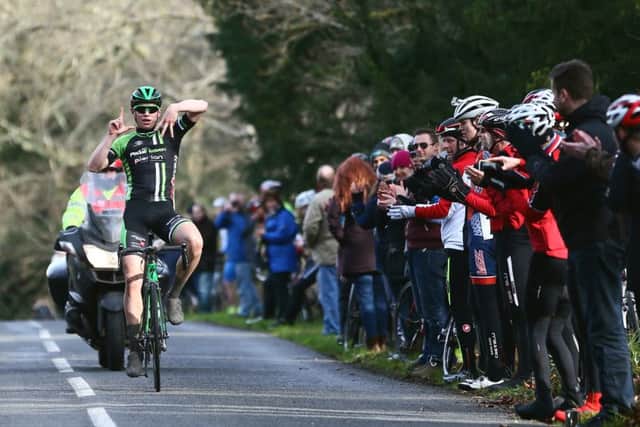 Rory Townsend wins the Perfs Pedal in February. Picture: Eamonn Deane/localriderslocalraces.co.uk