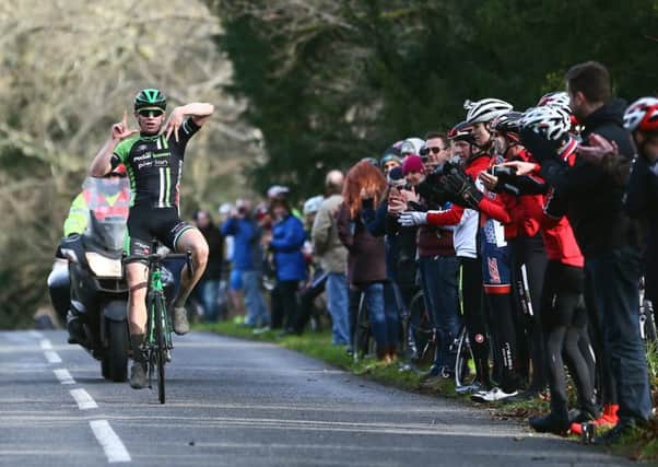 Rory Townsend wins the Perfs Pedal in February. Picture: Eamonn Deane/localriderslocalraces.co.uk