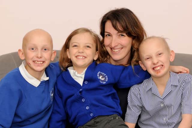 Grace (11) and her 10-year-old brother Freddie with their mum Michelle and sister Joan, seven