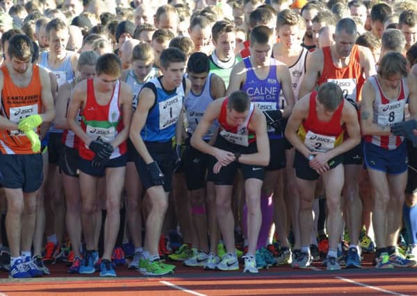 Runners at the start line of the 70th anniversary of the prestigious Victory 5 race yesterday    Picture: Neil Marshall