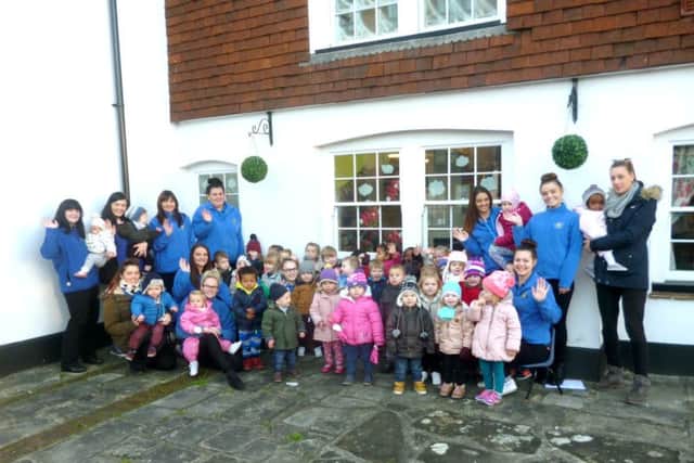 Staff and children at Twinkles Cottage, Fratton, delighted with the Ofsted success