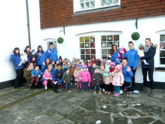 Staff and children at Twinkles Cottage, Fratton, delighted with the Ofsted success