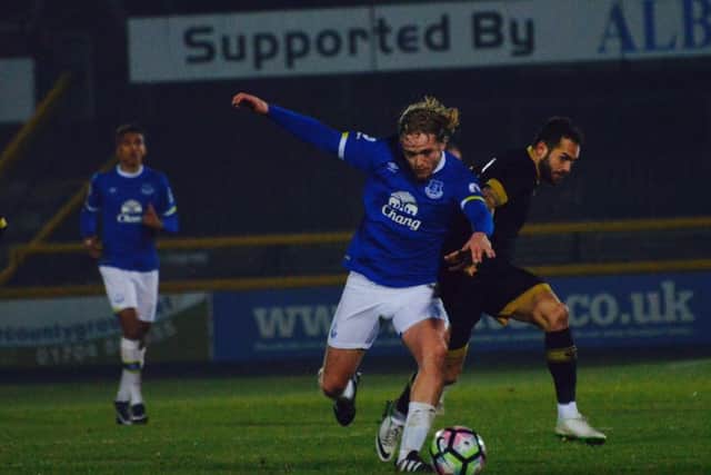 Pompey Reserves battle Everton in the Premier League Cup. Picture: Colin Farmery