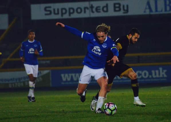 Pompey Reserves battle Everton in the Premier League Cup. Picture: Colin Farmery