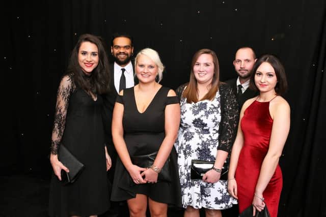 Seyma Selamet, Mark Francis, Sarah Moulds, Stacey Hewson, Kevin Blofield and Abi Scott from Horizon Leisure Centre celebrating the National Fitness Awards