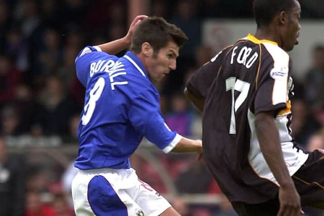Mark Burchill scored the only goal of the game as Pompey beat Grimsby in August 2002 Picture: Steve Reid