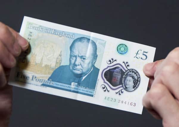 A new five pound note.