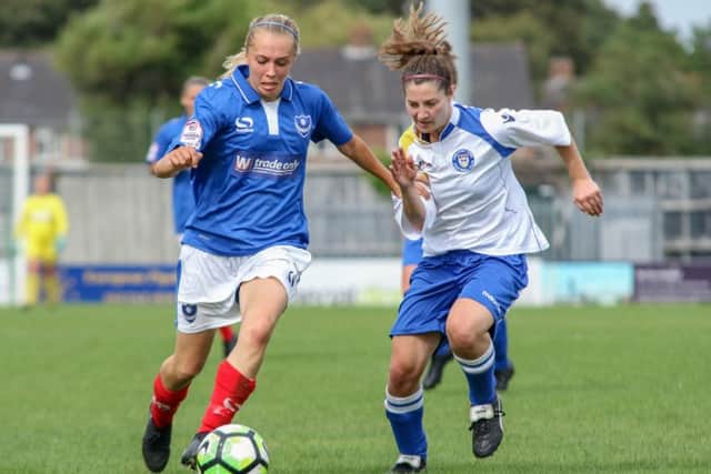 Tash Stephens opened the scoring against Luton. Picture: Jordan Hampton