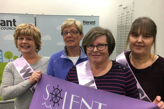 Carolyne Jacobs, Jeanette Smith, Elaine Davenport and Stephanie Lafferty from Solent Waspis at Havant Borough Council