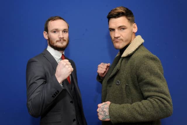 Left to right: Miles Shinkwin and Joel McIntyre at the press conference.  Picture: Sarah Standing (161623-8352)
