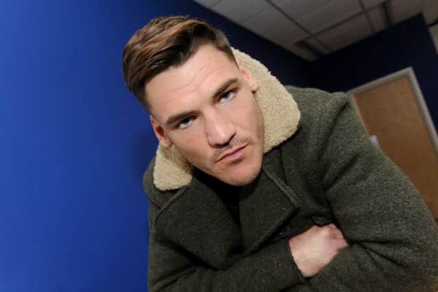 Joel McIntyre during the boxing press conference at Fratton Park.  Picture: Sarah Standing (161623-8371)