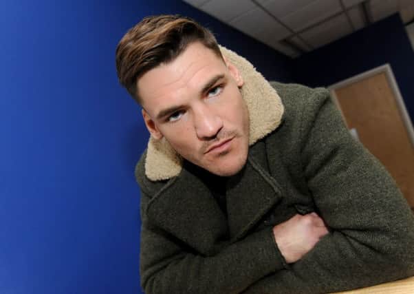 Joel McIntyre during the boxing press conference at Fratton Park.  Picture: Sarah Standing (161623-8371)