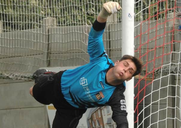 Fareham goalkeeper Luke Douglas