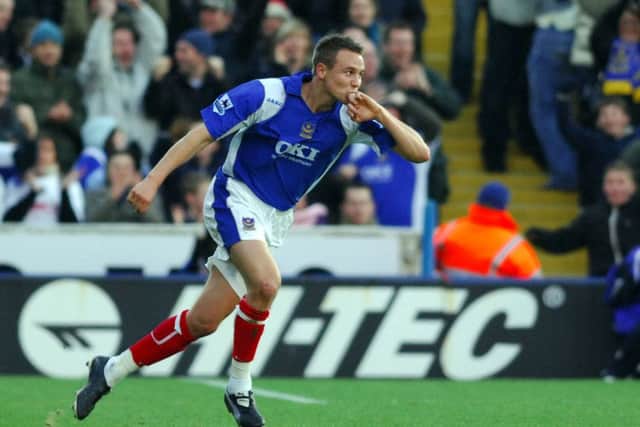 Matt Taylor celebrates his wonder goal